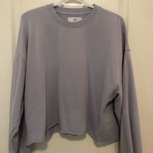TNA Airy Fleece Boyfriend Crop Crewneck